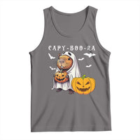 Funny Halloween Capy Boo Ra Tank Top Cute Capybara Boo Ghost - Wonder Print Shop