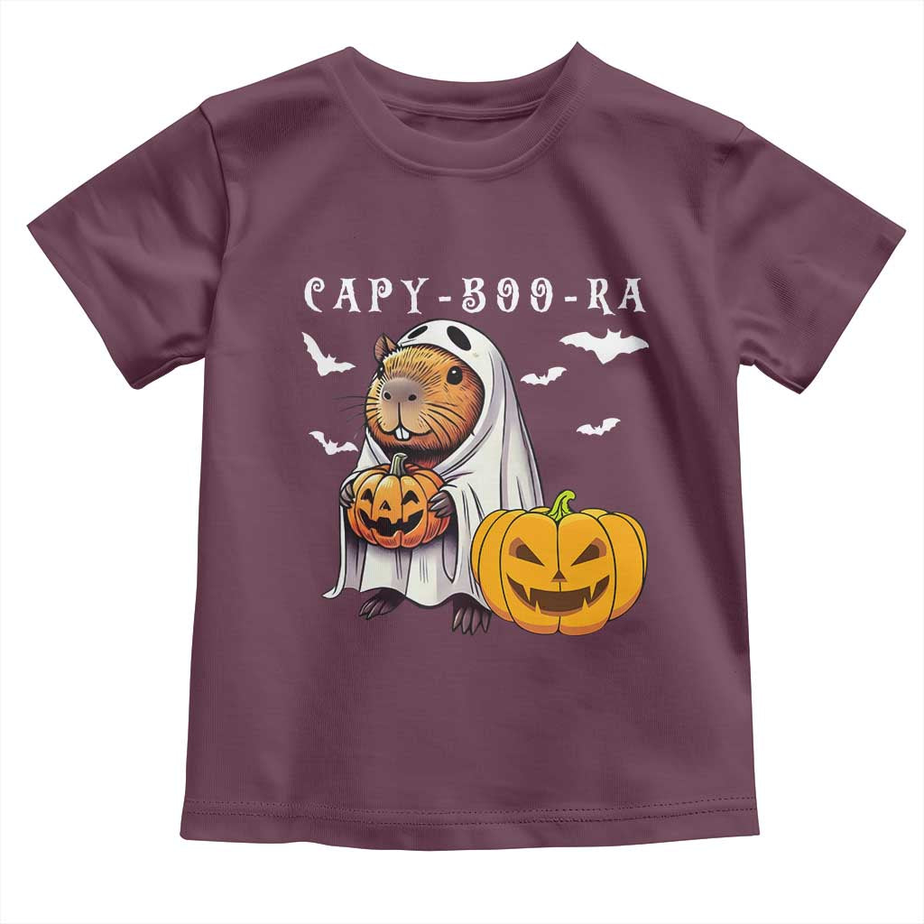 Funny Halloween Capy Boo Ra Toddler T Shirt Cute Capybara Boo Ghost - Wonder Print Shop