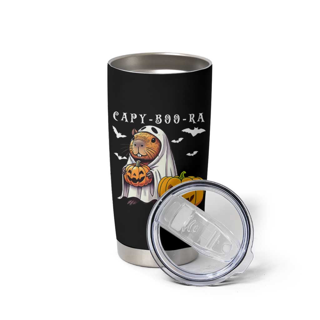 Funny Halloween Capy Boo Ra Tumbler Cup Cute Capybara Boo Ghost