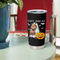 Funny Halloween Capy Boo Ra Tumbler Cup Cute Capybara Boo Ghost