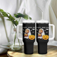 Funny Halloween Capy Boo Ra Tumbler With Handle Cute Capybara Boo Ghost