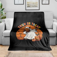 Funny Capybara Halloween Throw Blanket Trick Or Treat Cute Cappy Boo Ghost - Wonder Print Shop