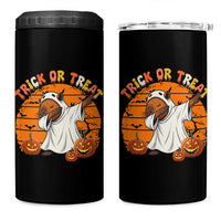 Funny Capybara Halloween 4 in 1 Can Cooler Tumbler Trick Or Treat Cute Cappy Boo Ghost