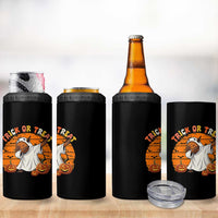 Funny Capybara Halloween 4 in 1 Can Cooler Tumbler Trick Or Treat Cute Cappy Boo Ghost