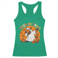 Funny Capybara Halloween Racerback Tank Top Trick Or Treat Cute Cappy Boo Ghost - Wonder Print Shop