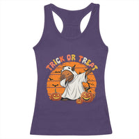 Funny Capybara Halloween Racerback Tank Top Trick Or Treat Cute Cappy Boo Ghost - Wonder Print Shop