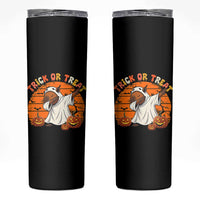 Funny Capybara Halloween Skinny Tumbler Trick Or Treat Cute Cappy Boo Ghost
