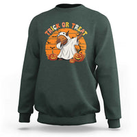 Funny Capybara Halloween Sweatshirt Trick Or Treat Cute Cappy Boo Ghost - Wonder Print Shop