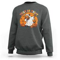 Funny Capybara Halloween Sweatshirt Trick Or Treat Cute Cappy Boo Ghost - Wonder Print Shop
