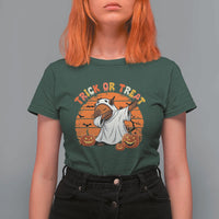 Funny Capybara Halloween T Shirt For Women Trick Or Treat Cute Cappy Boo Ghost - Wonder Print Shop