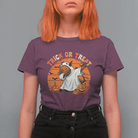 Funny Capybara Halloween T Shirt For Women Trick Or Treat Cute Cappy Boo Ghost - Wonder Print Shop