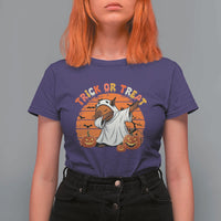 Funny Capybara Halloween T Shirt For Women Trick Or Treat Cute Cappy Boo Ghost - Wonder Print Shop