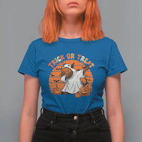 Funny Capybara Halloween T Shirt For Women Trick Or Treat Cute Cappy Boo Ghost - Wonder Print Shop