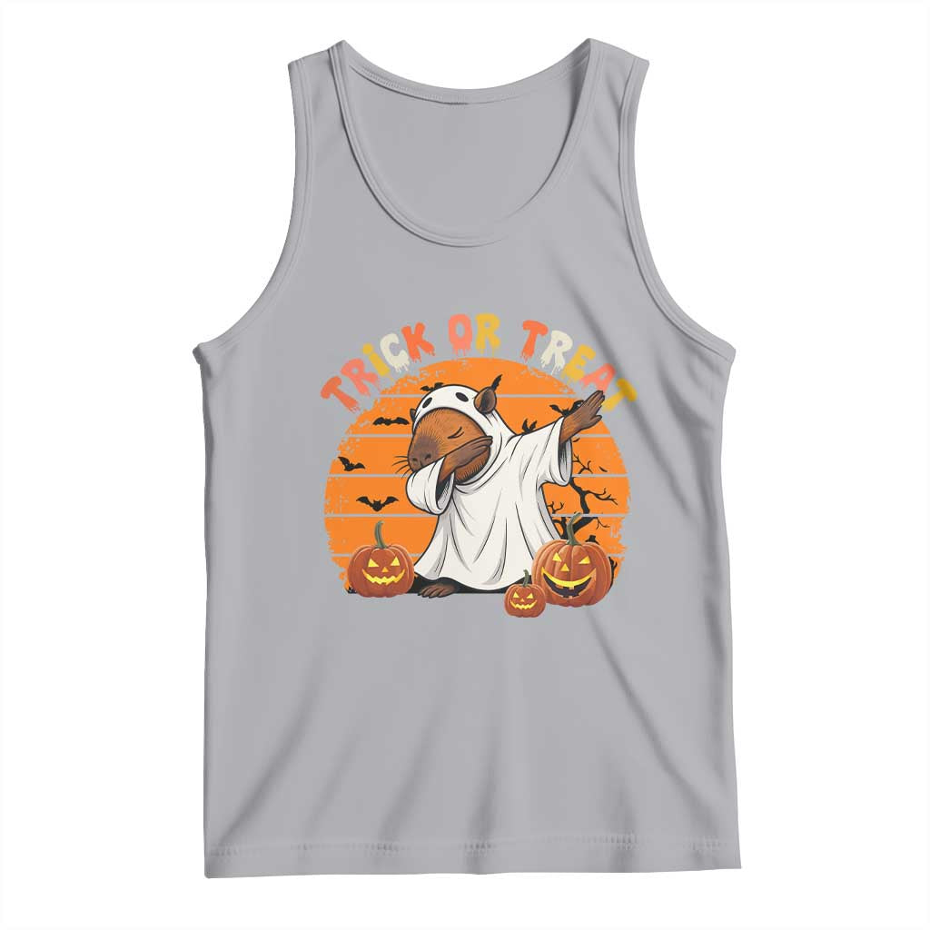 Funny Capybara Halloween Tank Top Trick Or Treat Cute Cappy Boo Ghost - Wonder Print Shop