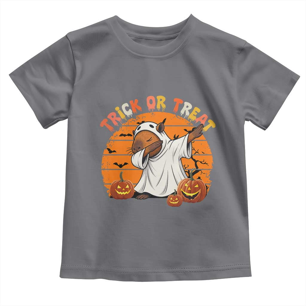 Funny Capybara Halloween Toddler T Shirt Trick Or Treat Cute Cappy Boo Ghost - Wonder Print Shop