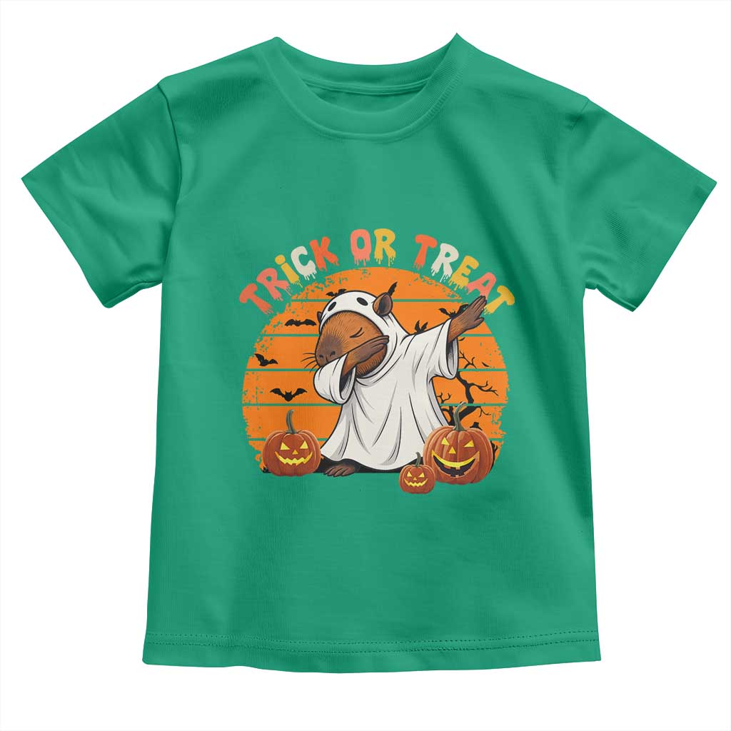 Funny Capybara Halloween Toddler T Shirt Trick Or Treat Cute Cappy Boo Ghost - Wonder Print Shop