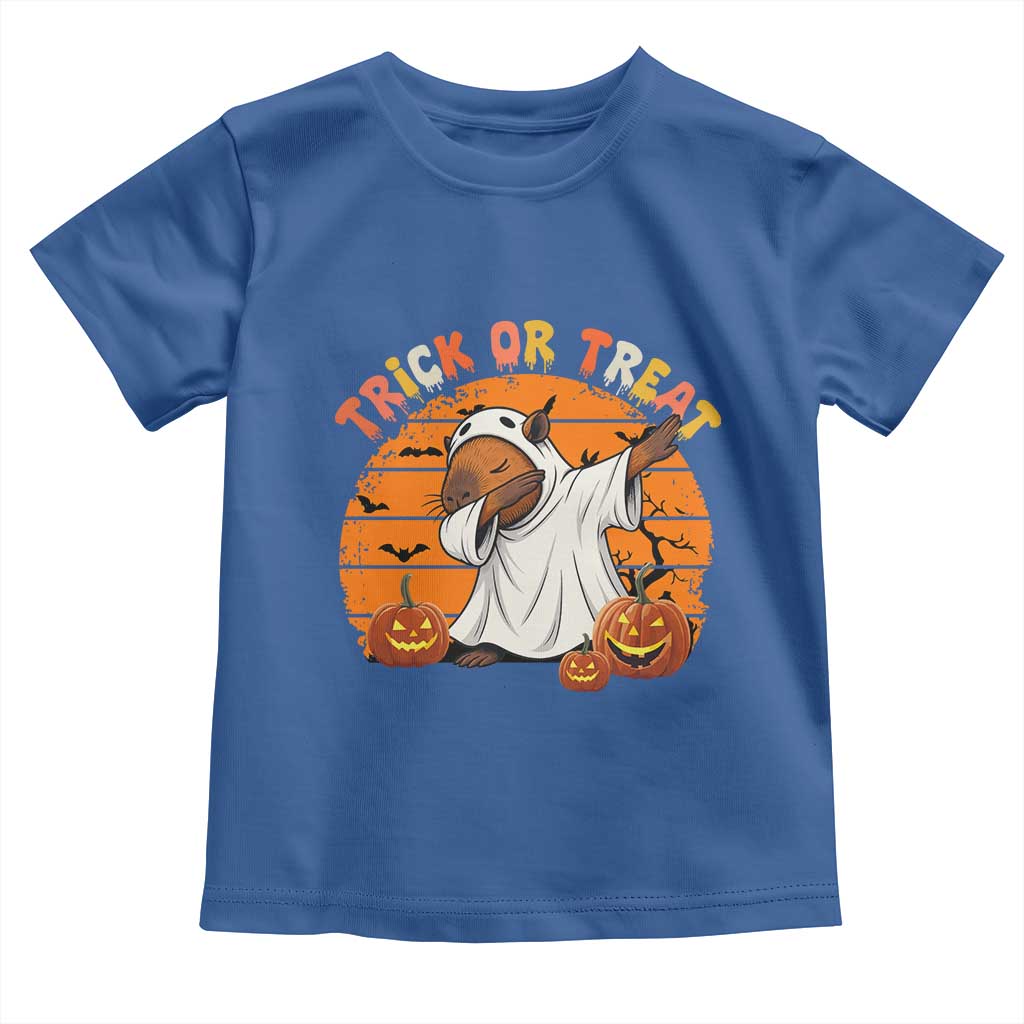 Funny Capybara Halloween Toddler T Shirt Trick Or Treat Cute Cappy Boo Ghost - Wonder Print Shop