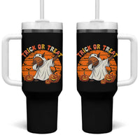 Funny Capybara Halloween Tumbler With Handle Trick Or Treat Cute Cappy Boo Ghost