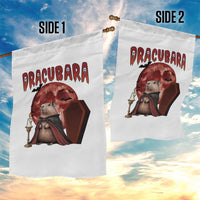 Halloween Capybara Garden Flag Funny Dracubara In Dracula Outfit - Wonder Print Shop