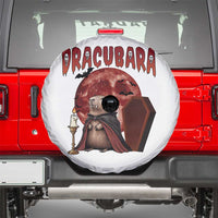 Halloween Capybara Spare Tire Cover Funny Dracubara In Dracula Outfit - Wonder Print Shop