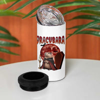 Halloween Capybara 4 in 1 Can Cooler Tumbler Funny Dracubara In Dracula Outfit