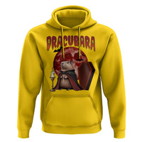 Halloween Capybara Hoodie Funny Dracubara In Dracula Outfit - Wonder Print Shop