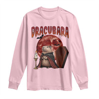Halloween Capybara Long Sleeve Shirt Funny Dracubara In Dracula Outfit - Wonder Print Shop