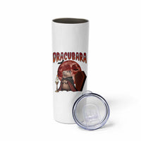 Halloween Capybara Skinny Tumbler Funny Dracubara In Dracula Outfit
