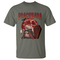 Halloween Capybara T Shirt Funny Dracubara In Dracula Outfit - Wonder Print Shop