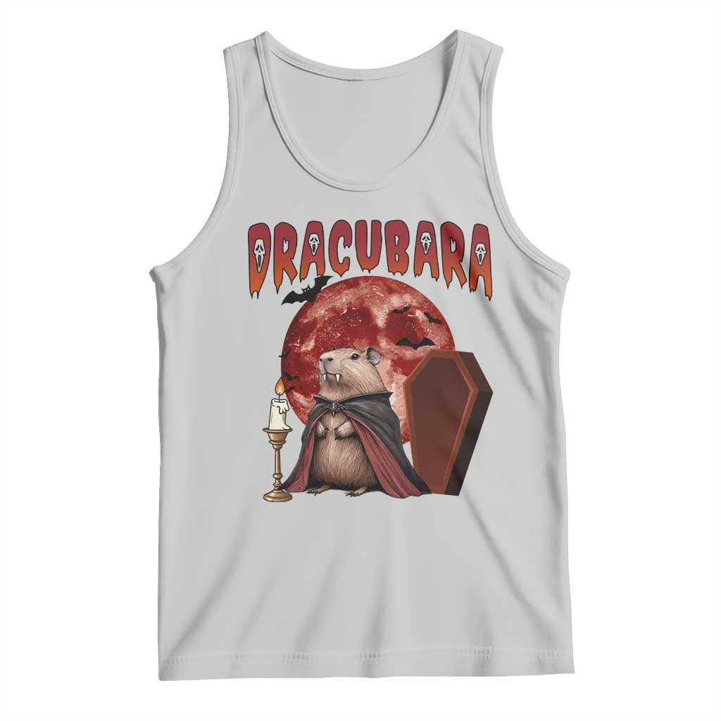 Halloween Capybara Tank Top Funny Dracubara In Dracula Outfit - Wonder Print Shop