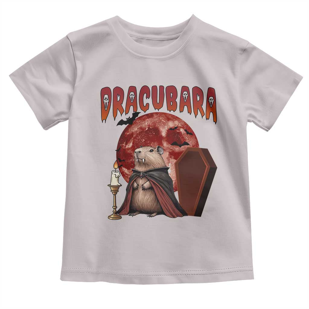 Halloween Capybara Toddler T Shirt Funny Dracubara In Dracula Outfit - Wonder Print Shop