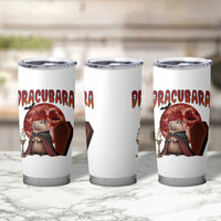 Halloween Capybara Tumbler Cup Funny Dracubara In Dracula Outfit