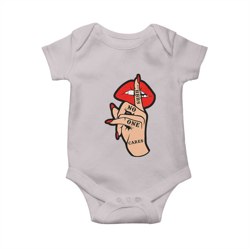 Shhh No One Cares Baby Onesie Sarcastic Humor Gift - Wonder Print Shop