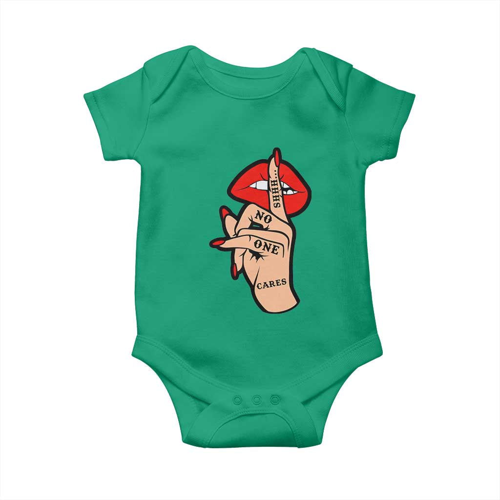 Shhh No One Cares Baby Onesie Sarcastic Humor Gift - Wonder Print Shop
