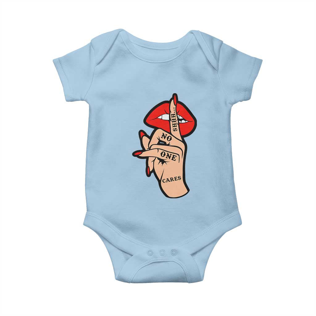 Shhh No One Cares Baby Onesie Sarcastic Humor Gift - Wonder Print Shop