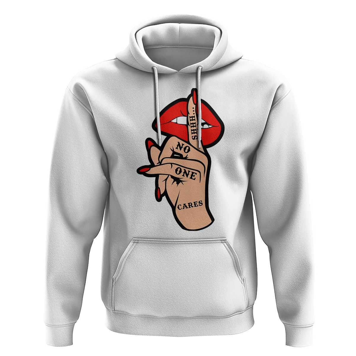 Shhh No One Cares Hoodie Sarcastic Humor Gift - Wonder Print Shop