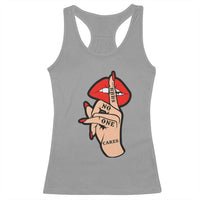 Shhh No One Cares Racerback Tank Top Sarcastic Humor Gift - Wonder Print Shop