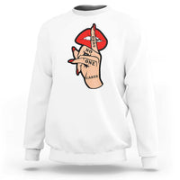 Shhh No One Cares Sweatshirt Sarcastic Humor Gift - Wonder Print Shop