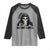 Funny Skeleton Humor Raglan Shirt Shhh No One Cares - Wonder Print Shop