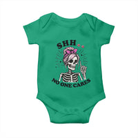 Funny Skeleton Sarcastic Baby Onesie Shhh No One Cares - Wonder Print Shop