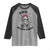 Funny Skeleton Sarcastic Raglan Shirt Shhh No One Cares - Wonder Print Shop
