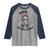 Funny Skeleton Sarcastic Raglan Shirt Shhh No One Cares - Wonder Print Shop