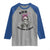 Funny Skeleton Sarcastic Raglan Shirt Shhh No One Cares - Wonder Print Shop