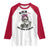 Funny Skeleton Sarcastic Raglan Shirt Shhh No One Cares - Wonder Print Shop