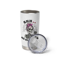 Funny Skeleton Sarcastic Tumbler Cup Shhh No One Cares