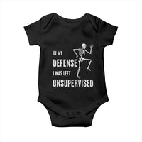 Funny Sarcastic Baby Onesie In My Defence I Was Left Unsupervised - Wonder Print Shop