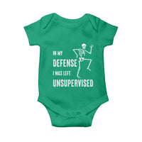 Funny Sarcastic Baby Onesie In My Defence I Was Left Unsupervised - Wonder Print Shop