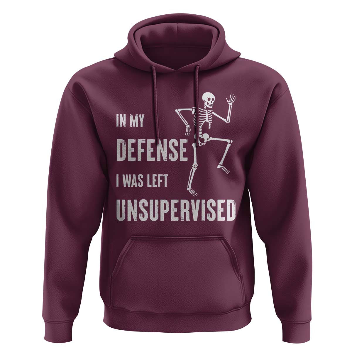 Funny Sarcastic Hoodie In My Defence I Was Left Unsupervised - Wonder Print Shop