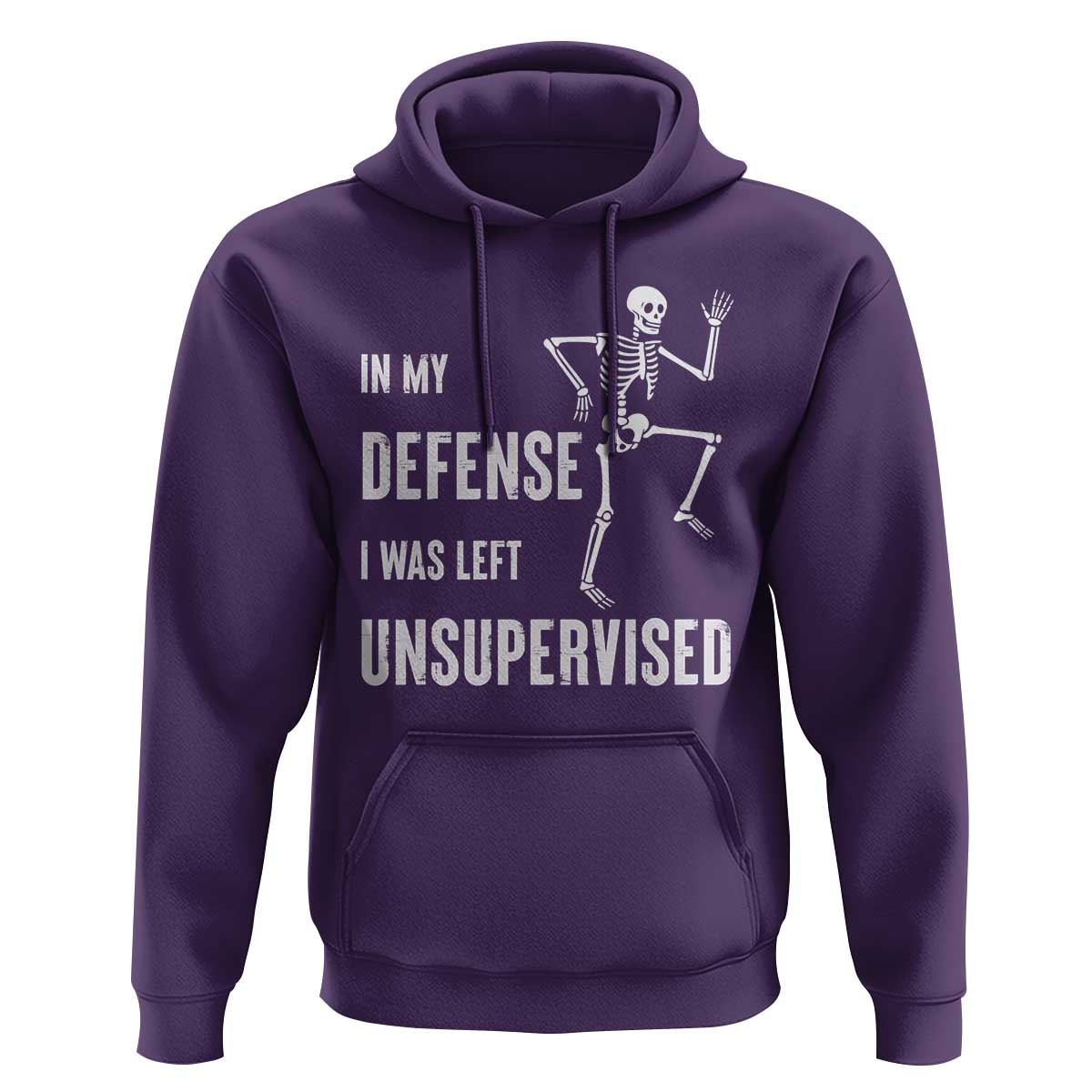Funny Sarcastic Hoodie In My Defence I Was Left Unsupervised - Wonder Print Shop