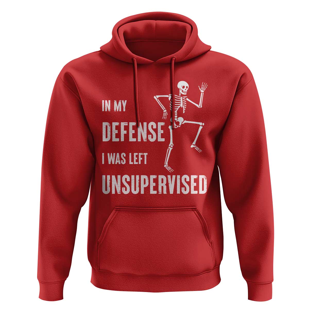 Funny Sarcastic Hoodie In My Defence I Was Left Unsupervised - Wonder Print Shop